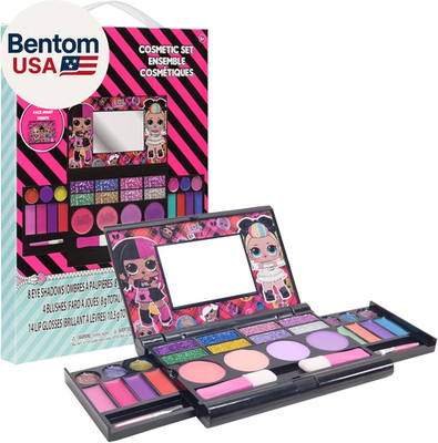 L.O.L Surprise! All-In-One Kids Cosmetic Compact Set Includes Washable Lip Gloss