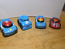 Lote de 4 coches Fisher Price Lil Zoomers Roller Ball Mattel coches de carreras policía mixtos