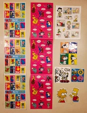 Muppets Sesame Street Snoopy Simpsons Disney Stickers Cookie Monster Bart Linus