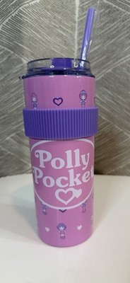 NEW Polly Pocket  Pink & Purple Tumbler With Handle Hot & Cold Limited Edition