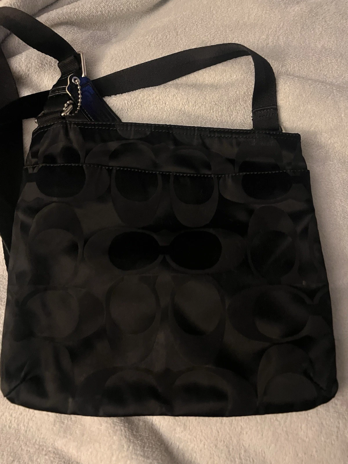 *Vintage* Borsa a tracolla Coach 77408 Signature Getaway nera usata