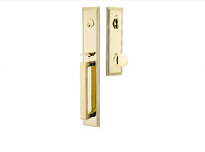 Emtek Melrose Single Cylinder Entry Set Providence Knob US3NL  Polished Brass