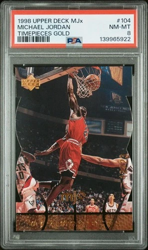Michael Jordan 1998 Upper Deck MJx Timepieces GOLD #12/23 PSA 8 Nm Mint Pop 1