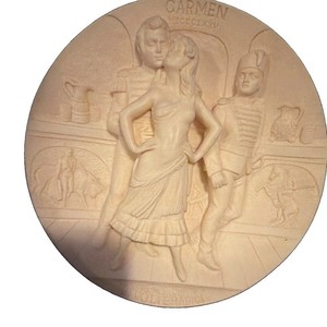 Il Dante di Volterra Alabaster Medal Carmen Museo Teatrale alla Scala