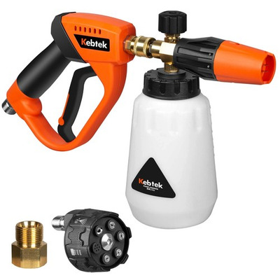 #ad Foam Cannon with Pressure Washer Gun 5200 PSI Heavy Duty Brass Power Washer ... $74.12
