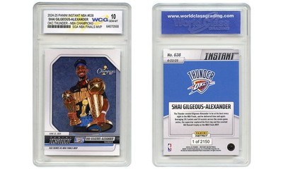 2025 Panini SHAI GILGEOUS-ALEXANDER Thunder NBA Finals MVP Card