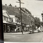 Richfield Springs NY West Main Street Advertising Mobilgas Clock New York RPPC — photo 2