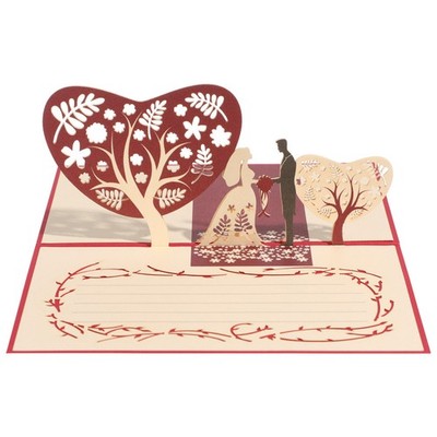 Unomor Wedding Up Begrüßung 3D -Geschenk mit Braut und Bräutigam Design