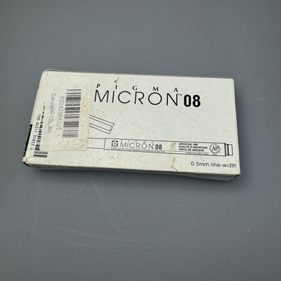 Sakura Pigma Micron 08 Fineliner Pens Black 0.5mm 12pc Set Archival Ink Japan