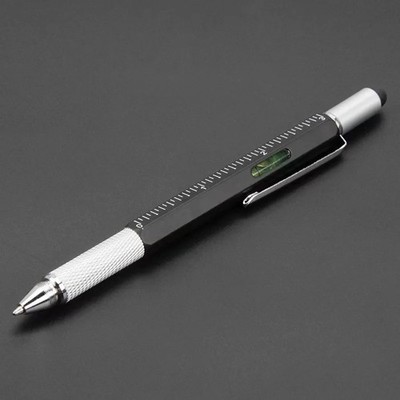 1pc 7-in-1 Multi Tool Stylus Pen Screwdriver Ruler Level Touch - NEW