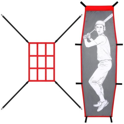 2PCS Baseball Softball Pitching Target & Dummy Batter, Adjustable Baseball Pitch