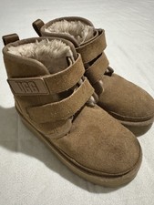 UGG Brown Neumel Platform, Adjustable ankle straps. Girls Boot Size 2.