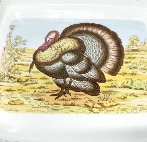 Spode Woodland Handled Lasagne Dish Turkey Large 15"x12"