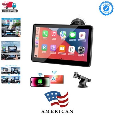 Portable Wireless CarPlay Screen for Car, 7'' HD Touch Screen for Car with Car...