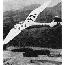 Piano di costruzione Minimoa modellismo modello aliante