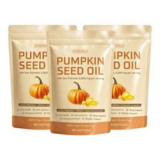 Pumpkin Seed Oil 3000mg Softgels | Cold Press...