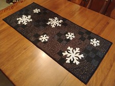 Country/Farmhouse -Quilted- Snowflake -Table Runner-42" x 18"