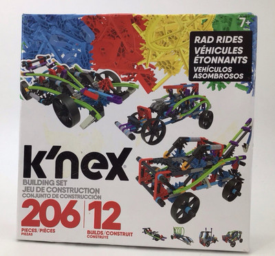 K'NEX Rad Rides 12-in-1 Bauset, 206 Stück MINT Konstruktionsspielzeug in Box