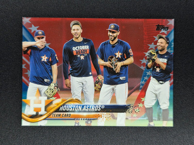 2018 Topps Series 2 Houston Astros Team Card Independence Day 66/76 #423