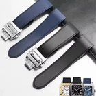 Silicone Watch Strap for Cartier Santos 100 Black Blue 23mm 25mm Rubber