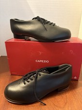 New Capezio Black Tic Tap Shoe Toe Kids 3W Black 443B, NIB, New in Box