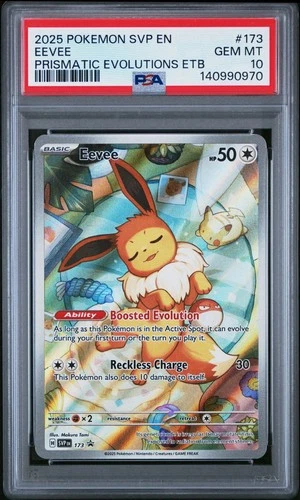 2025 Pokemon SVP173 Eevee PSA 10 Gem Mint - Prismatic Evolutions ETB