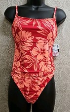Vtg Late 1980's/1990's Leilani 2 Piece Tankini Swimsuit New w/ Tags Tropical