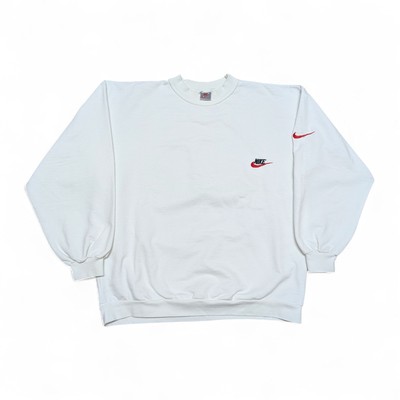 Vintage 80s Nike Crewneck Sweatshirt Grey Tag Center Swoosh size XL