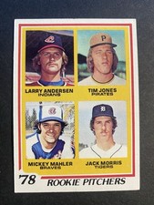 1978 Topps Baseball Rookie Pitcher Jack Morris Detroit Tigers Rookie Card #703.