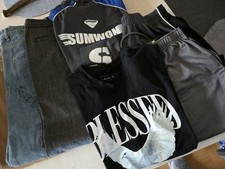 Konvolut Herren Kleidungspaket GR L Hosen Oberteile *7 Teile* Mister Tee