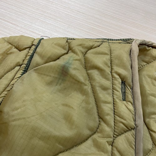 Vintage 70s Quilted Army Liner Japanese Jacket S Bomber Olive - Picture 5 of 15
