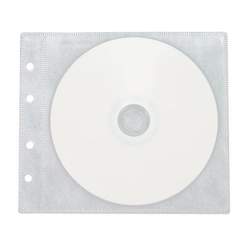 100 CD/DVD Double-sided 2 Discs Refill Plastic Sleeve White - Picture 1 of 1
