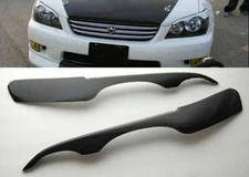 FOR 00-05 LEXUS IS300 BLACK UNPAINTED HEADLIGHT LAMP EYE LID BROWS EYELIDS COVER