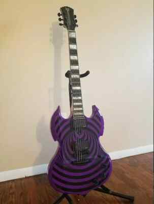 Wylde Audio Purple Barbarian Black Bullseye SG Electric Guitar