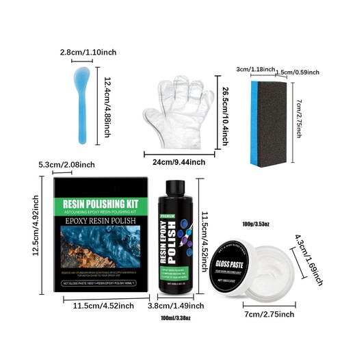 Epoxy Polishing Kit, 1set Epoxy Polishing Compound, Resin Polishing Kit Hot - Foto 2 di 12