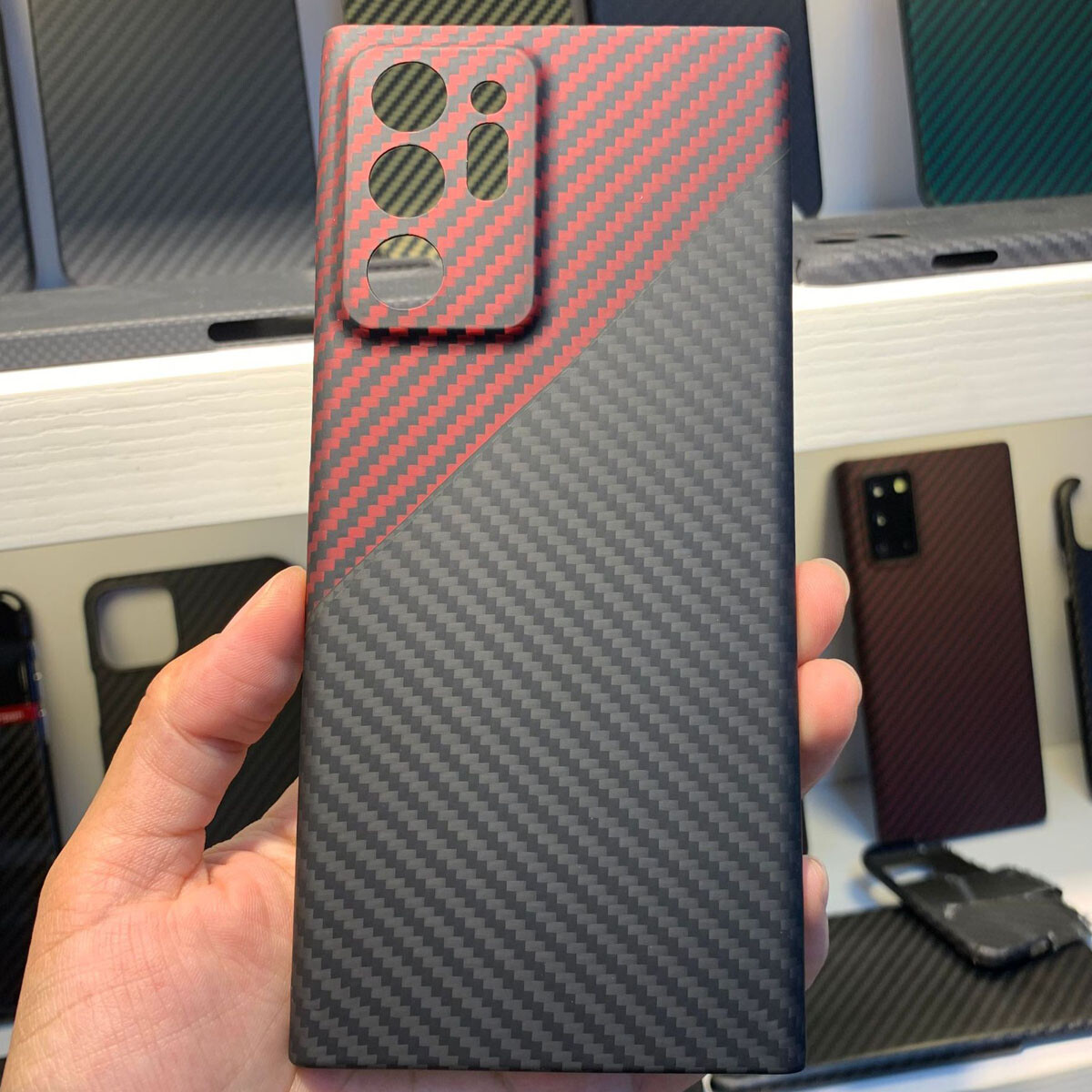 Luxury Real Carbon Fiber Hard Cover Phone Case for Samsung Galaxy Note