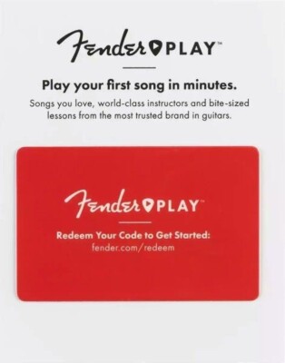 Fender Play 3 Month Subscription - Digital Delivery only