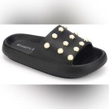 Kenneth Cole Mell Pearl Black Slides 5M