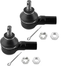 (2) Front ES3581 Outer Tie Rod Links Steering Part For 03 04 05 Honda CR-V Civic