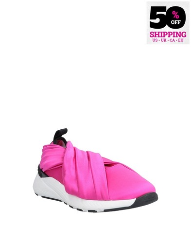 RRP€495 CASADEI Satin Sneakers US6 EU36 UK3 Pink Logo Criss Cross Thick Sole