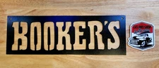 Booker's Bourbon Sign metal wall art plasma cut decor whiskey gift idea barrel