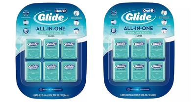 Oral B Glide Dental Floss All-in-One Mint Floss 48.1 Yard Each 6 Units - 2 Pack