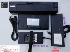 Dell Docking Station E-Port Plus PR02X with PA-4E 130W Adapter  Spacer.