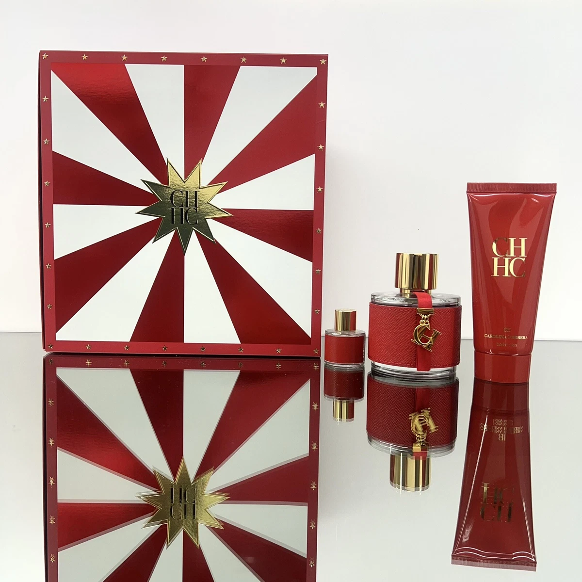 CH by CAROLINA HERRERA Women 3pc SET 100ml BODY LOTION MINI 10ml