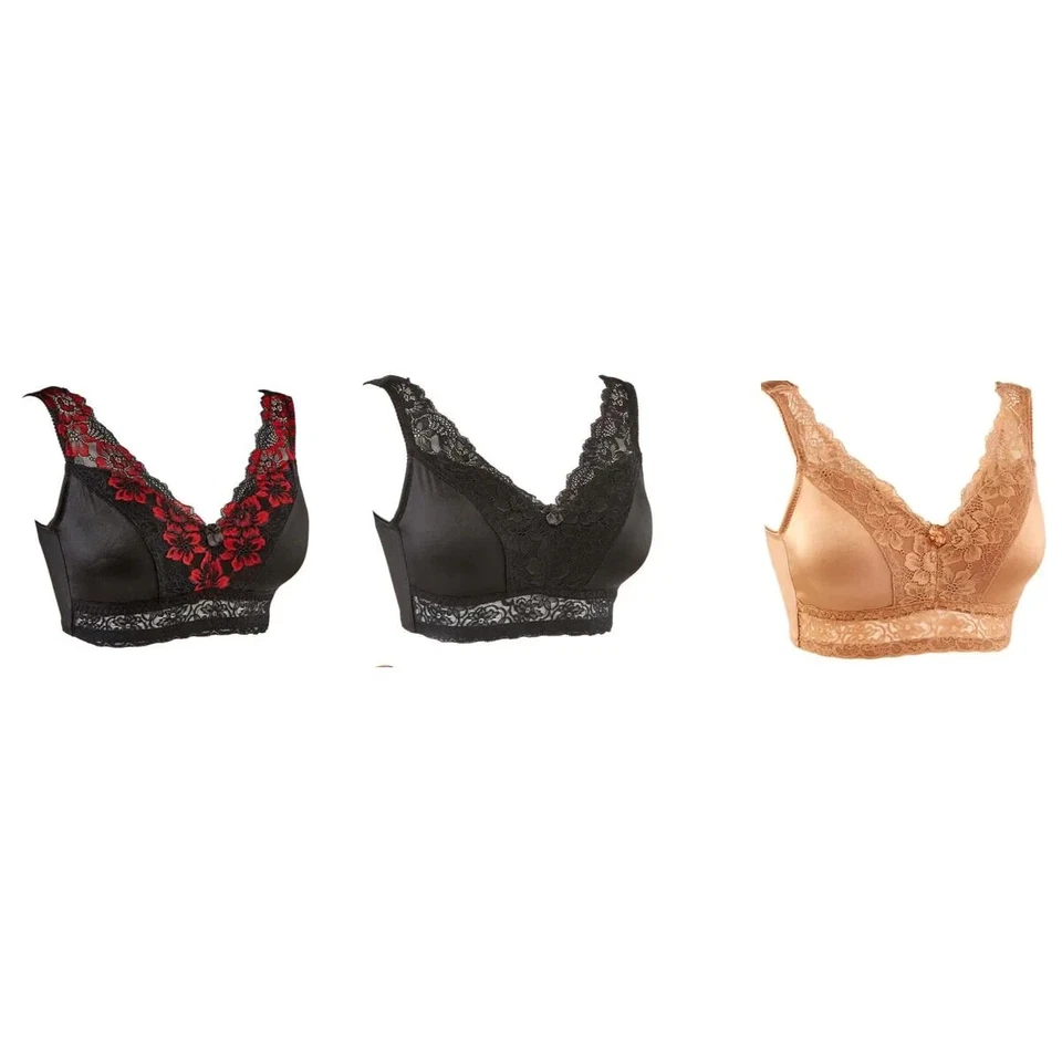 Rhonda Shear 583521 Classic Beauty 3pk Bra, Size 2X - Image 2 of 2