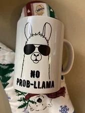 No Prob-Llama, 15 Oz Ceramic Mug, NEW in a box.