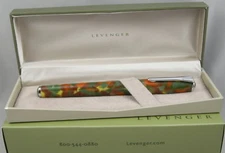 Levenger True Writer Foliage & Chrome Rollerball Pen - New In Box