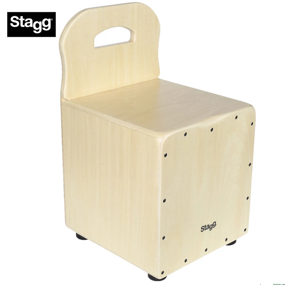 Stagg CAJ-KID-N Kids Percussion Cajon with Easy-Go Backrest - Natural - Image 1 of 1