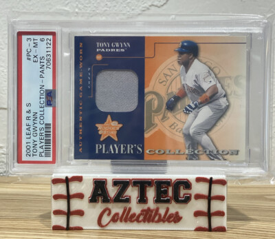 2001 Leaf Rookies & Stars Players Collection PANTS Relic Tony Gwynn /100 PSA 6