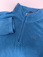 The North Face Small Fleece Jacket Blue Teal Zip Up Sweatshirt Womens GHL8